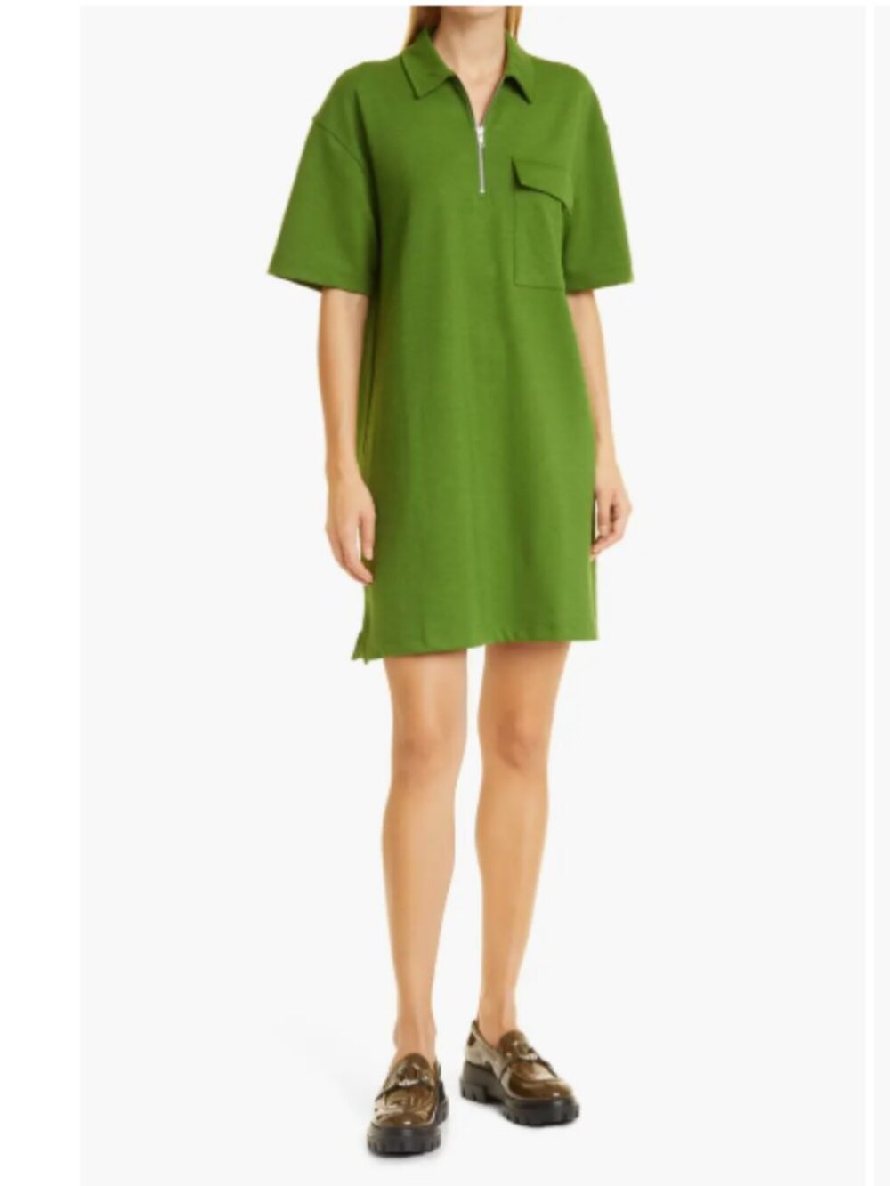 NEW! Samsøe Samsøe 'Jessy' Short Sleeve Dress in TWIST OF LIME (M)